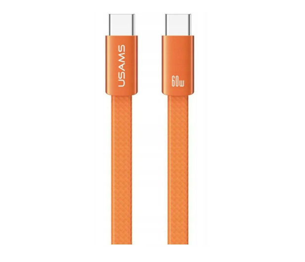 USAMS Kabel 60W USB-C do USB-C 1.2m pomarańczowy - 1490220 - zdjęcie